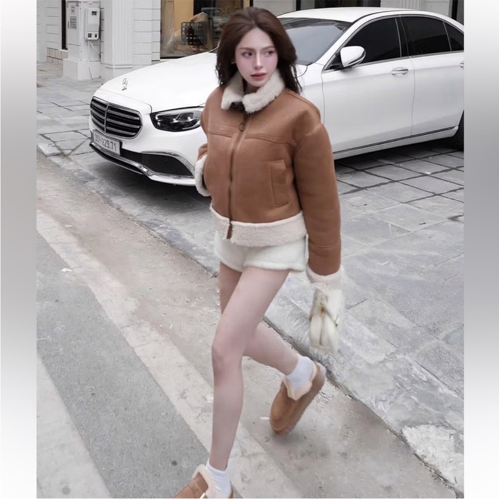 ZARA DOUBLE-FACED BIKER JACKET - Picture 13 of 16
